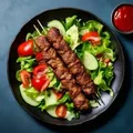 Люля + овощи + лимонад